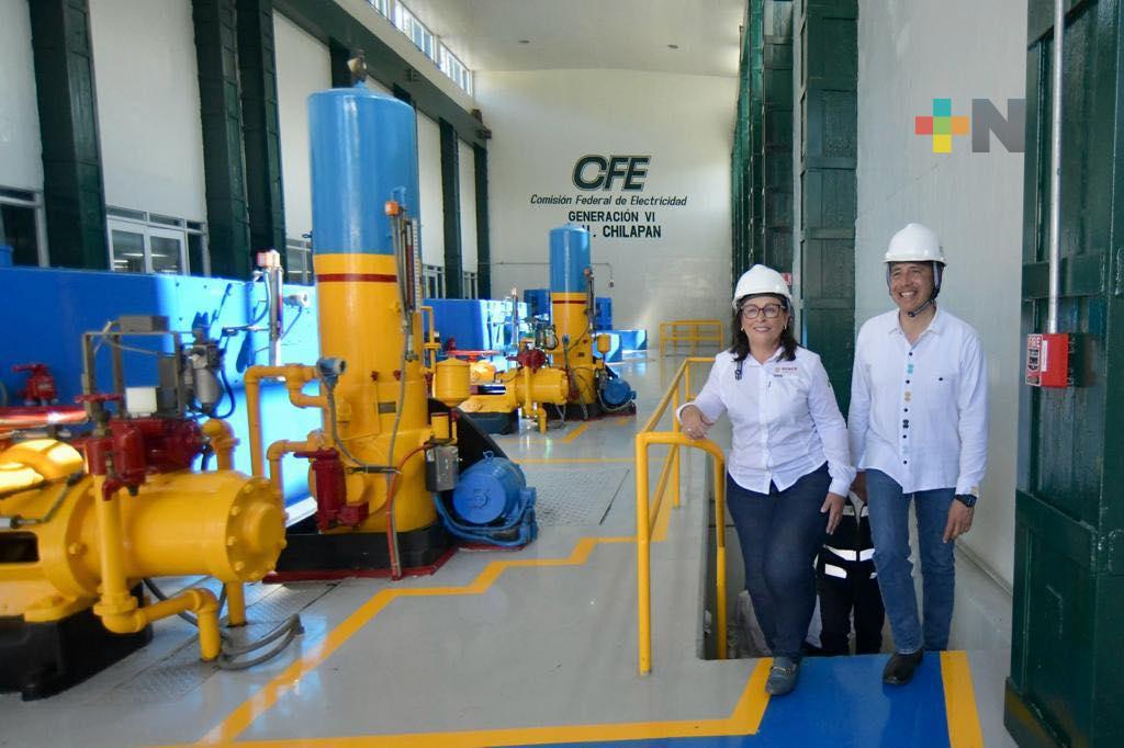 Supervisan Cuitláhuac García y Rocío Nahle la hidroeléctrica Chilapan de CFE, en San Andrés Tuxtla