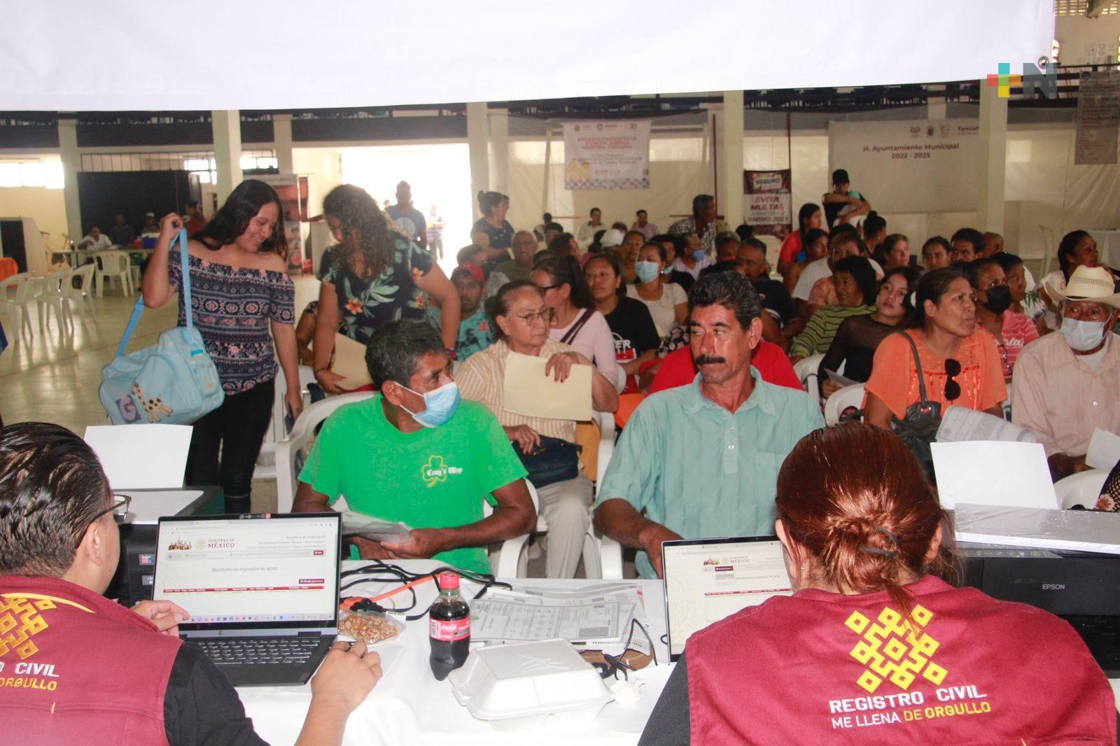 Brigadas itinerantes del Registro Civil atienden a más de 3 mil 500 personas en Tamiahua