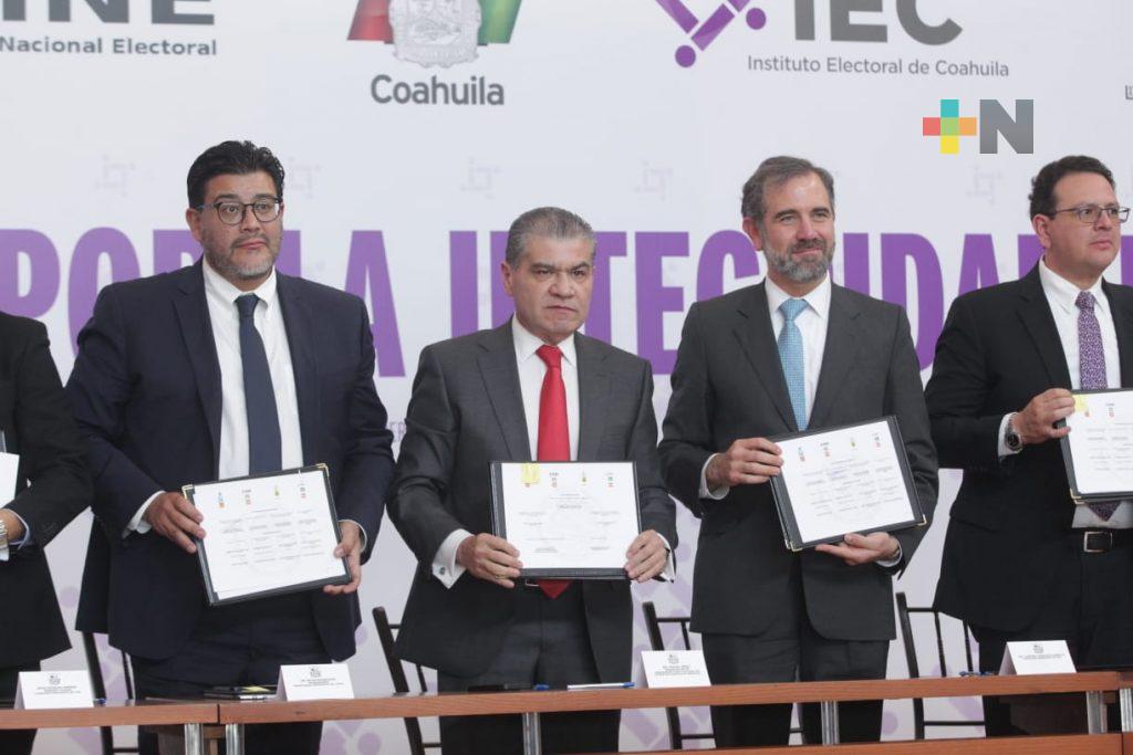 INE y TEPJF firman acuerdo con autoridades electorales y partidos políticos de Coahuila