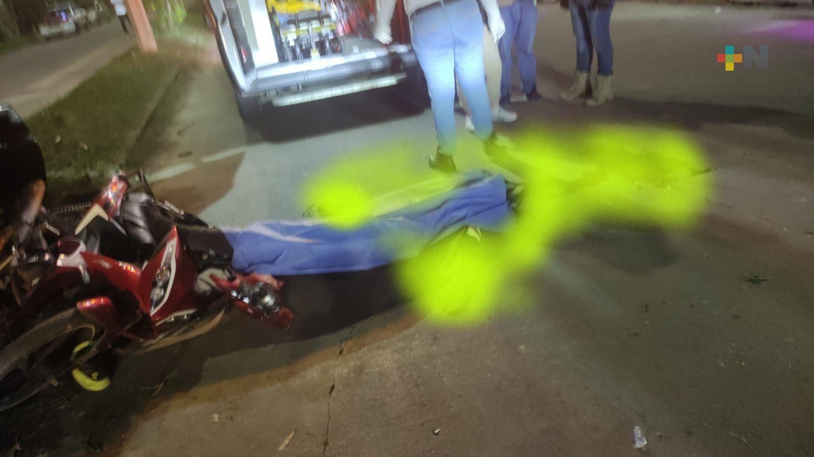 Fallece joven repartidor de pizzas en Coatzacoalcos en accidente vial