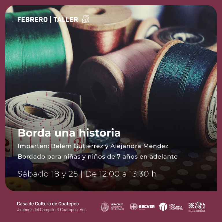 Realiza Casa de Cultura de Coatepec el taller para infancias “Borda una historia”