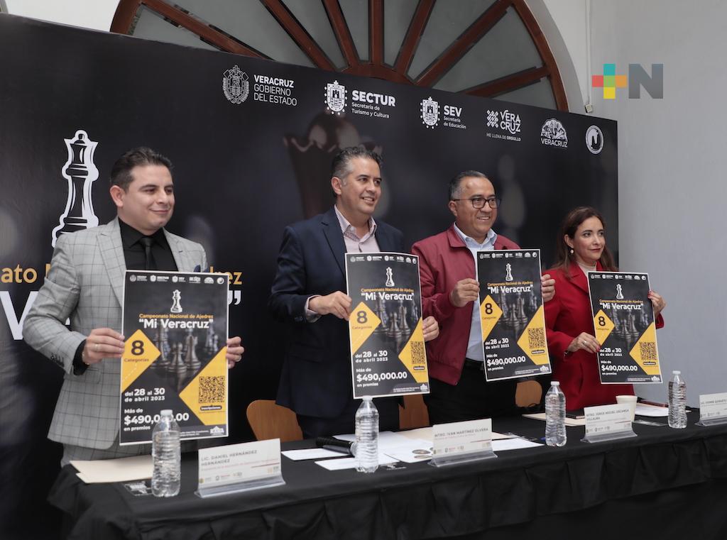 Realizarán primer Campeonato Nacional de Ajedrez «Mi Veracruz», en Xalapa