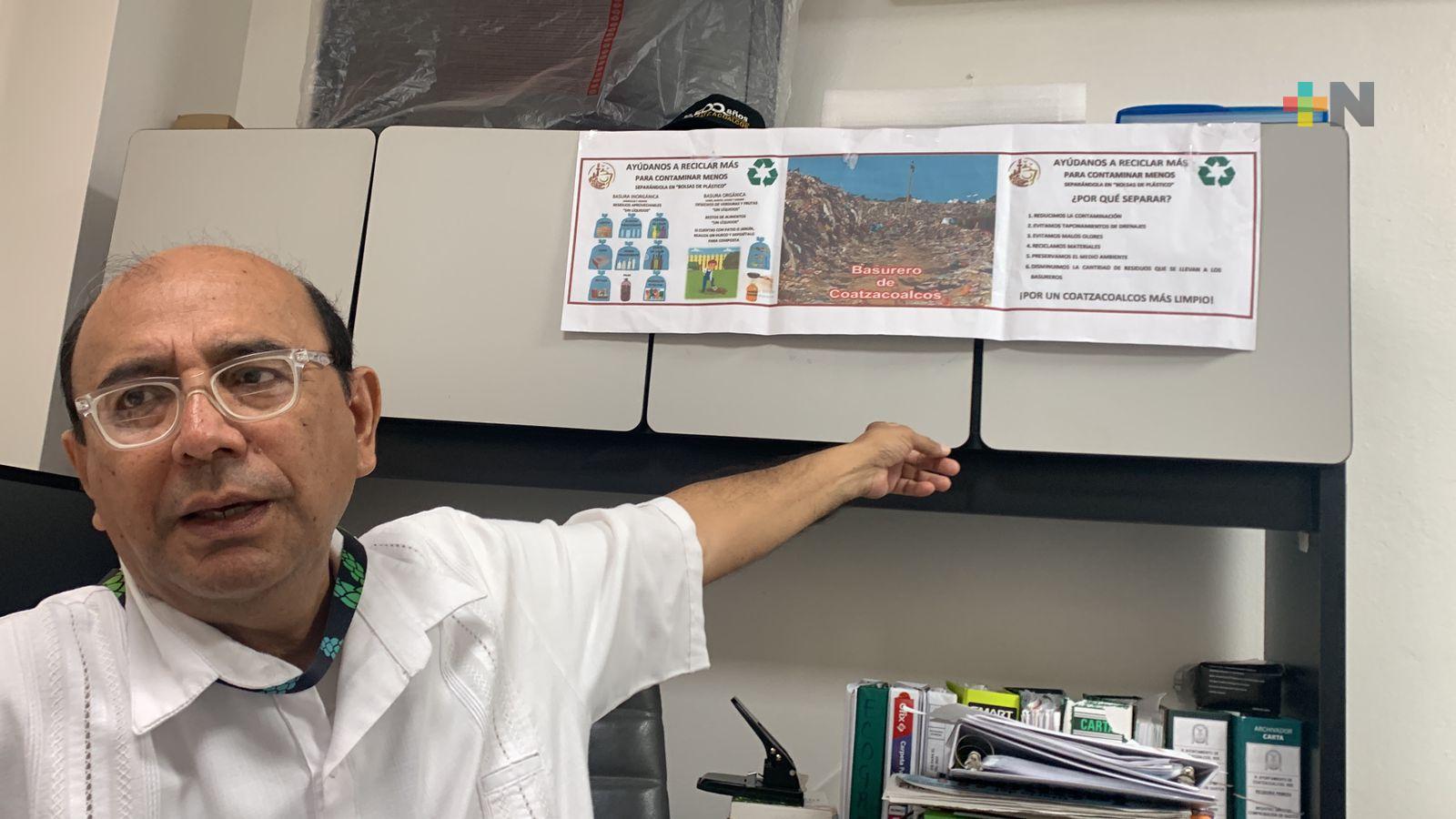 Emprende Coatza campaña en autobuses urbanos para separar basura