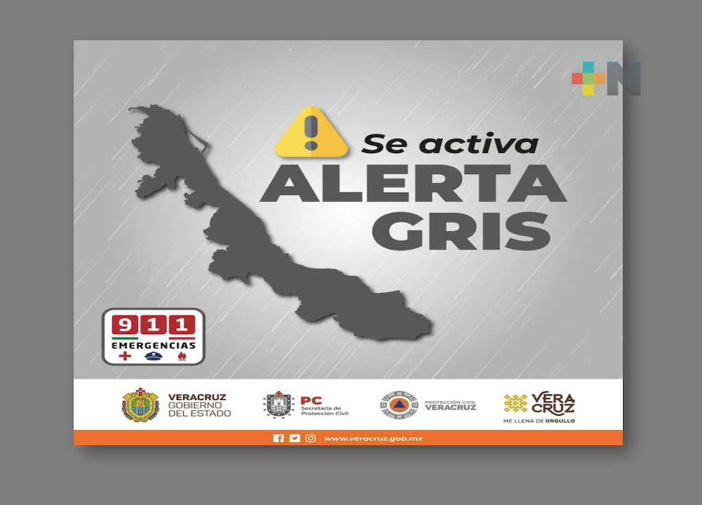 Activa PC Alerta Gris por aumento de lluvias y viento del norte