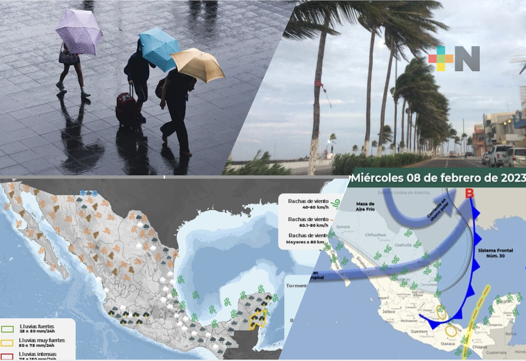 Se esperan lluvias y fuertes vientos por frente frío 31; a tomar precauciones