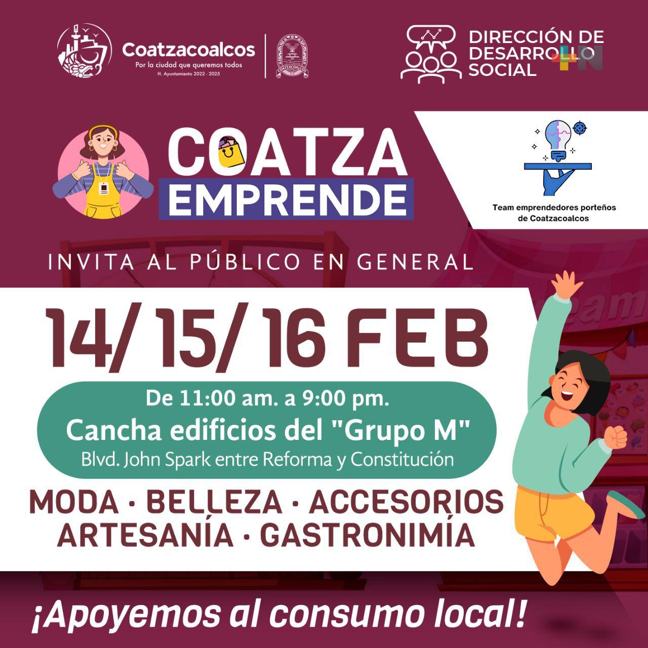 «Coatza emprende», venta especial de microempresarios por San Valentín