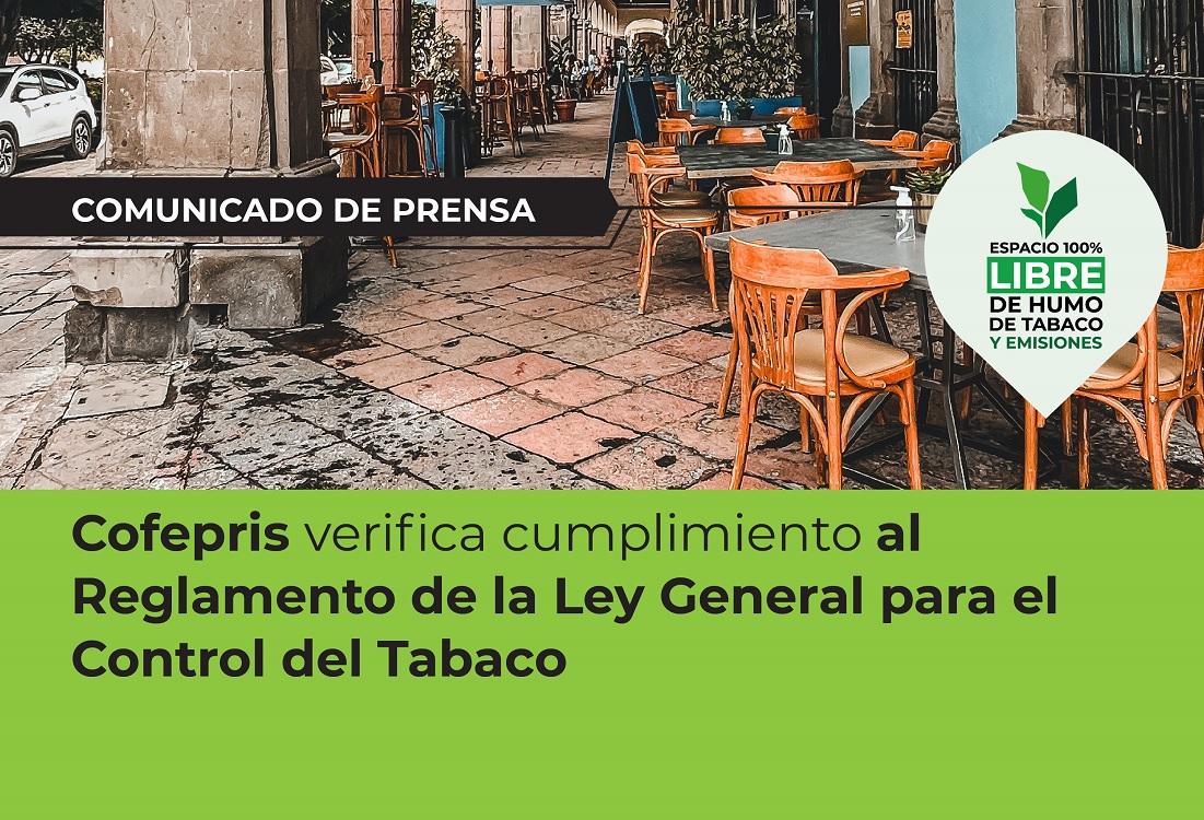Cofepris verifica cumplimiento al Reglamento de la ley antitabaco