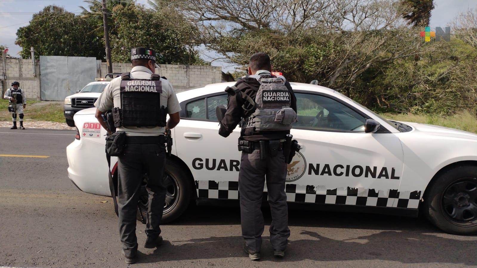 Guardia Nacional despliega operativos en red carretera del estado de Veracruz