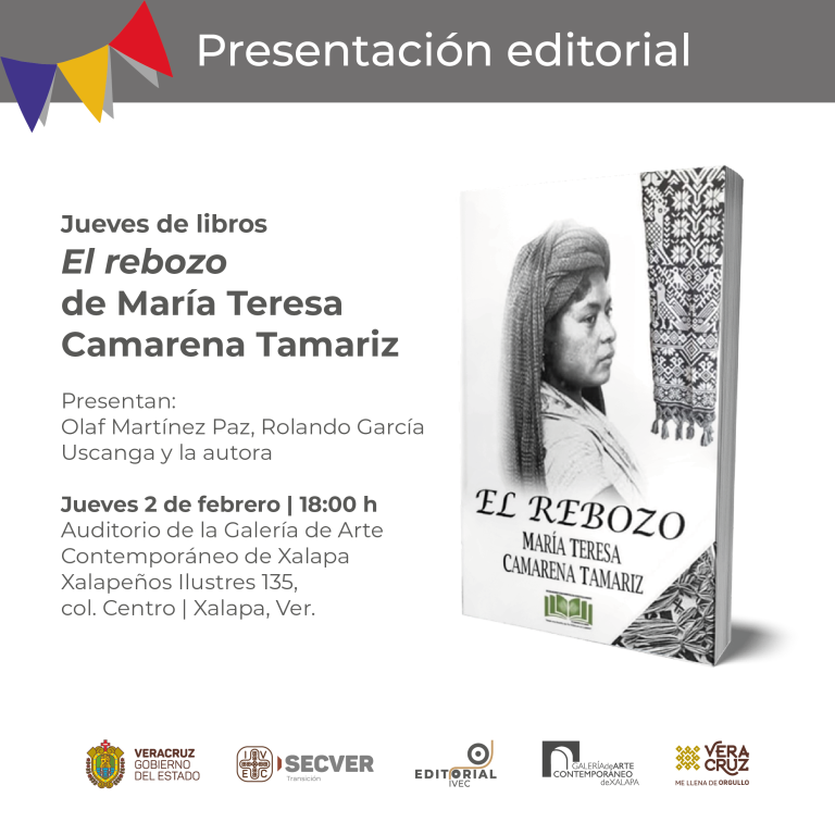 Presenta IVEC la novela El rebozo en los #JuevesDeLibros de la GACX