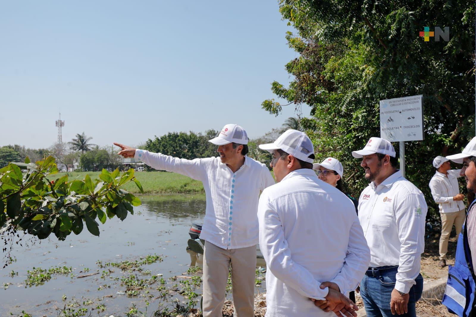 Encabezan Cuitláhuac García y titular de PMA, trabajos de rescate en Laguna Lagartos
