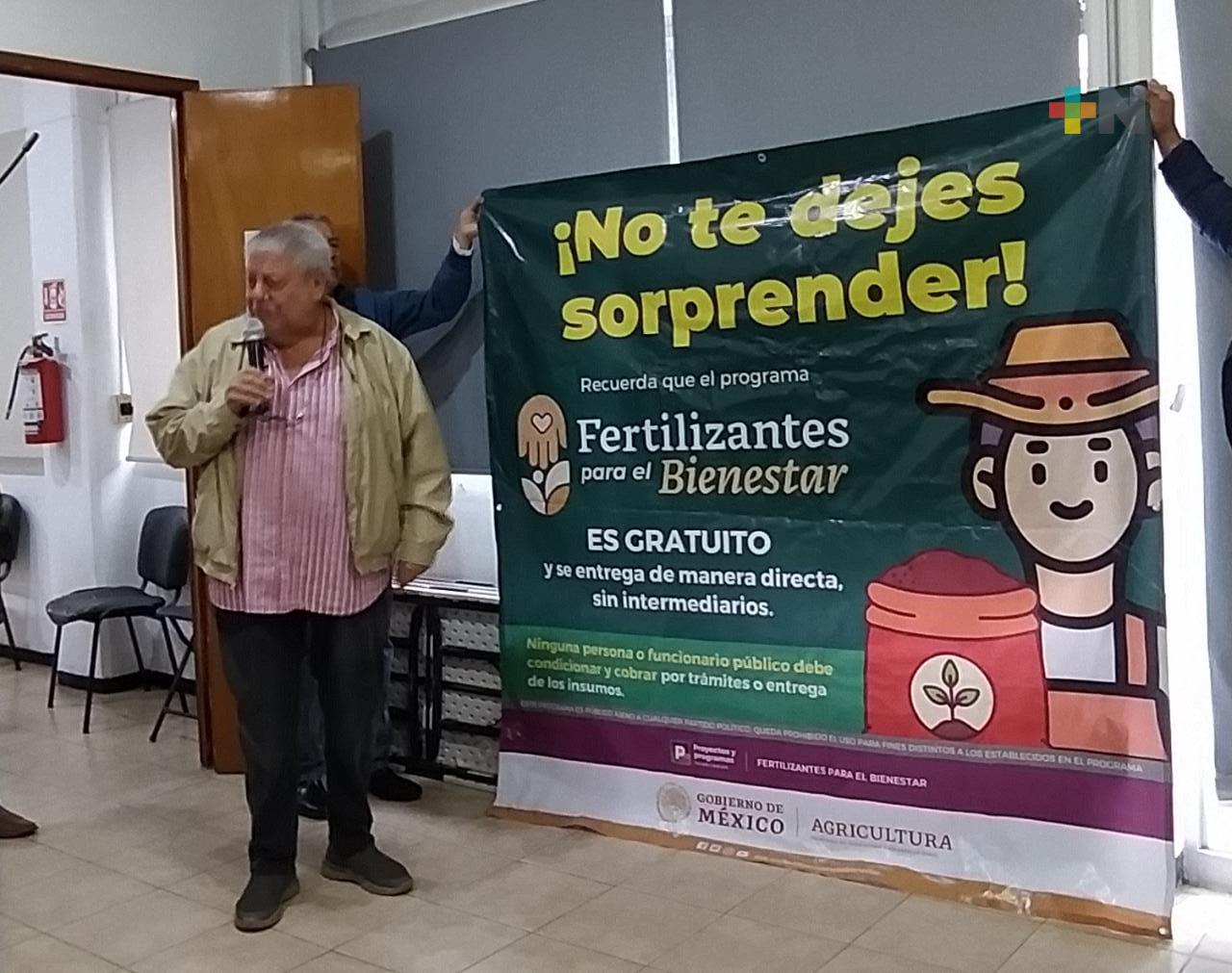 Se entregarán suficientes apoyos en fertilizantes a productores