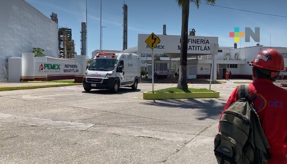 Conato de incendio en planta de Pemex deja cuatro trabajadores lesionados