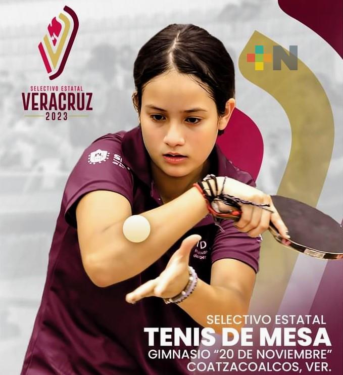 Selectivo estatal de tenis de mesa se realizará en Coatza