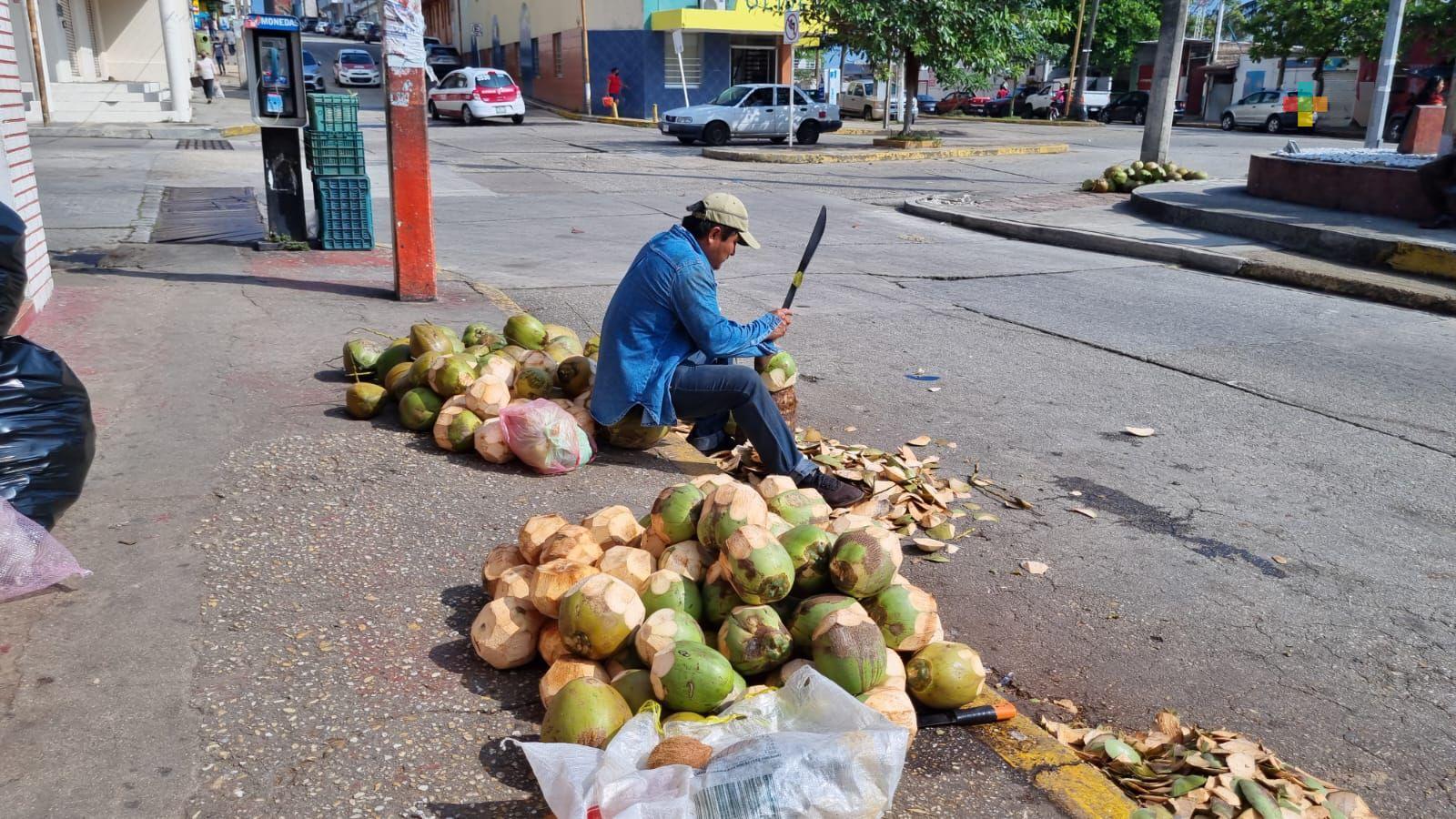 Coqueros de Coatzacoalcos esperan llegada de la primavera para elevar ventas
