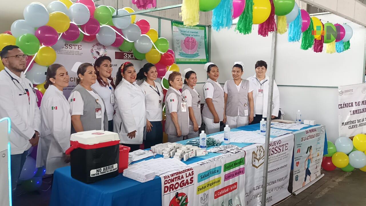 Participan varias secretarías estatales en Verbenas por la Paz de Martínez de la Torre