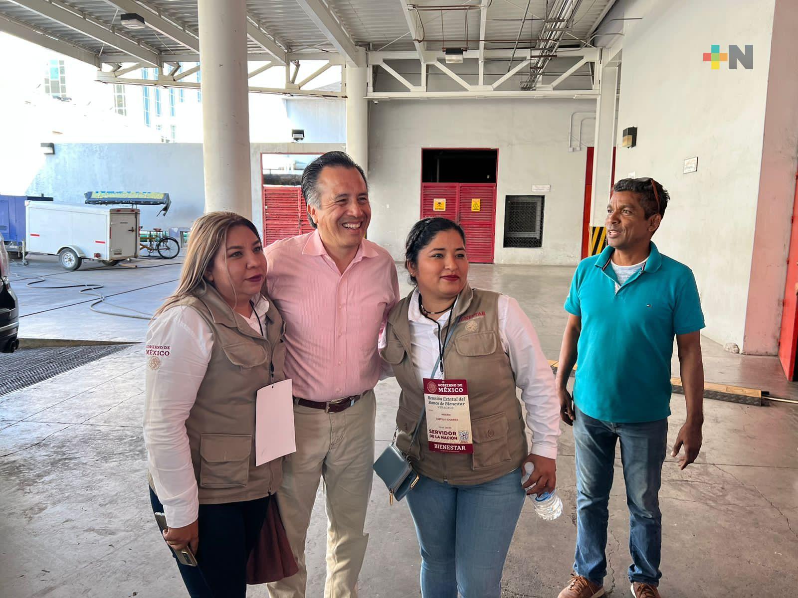 Servidores de la Nación agradecen compromiso de Cuitláhuac García para alcanzar metas del Bienestar