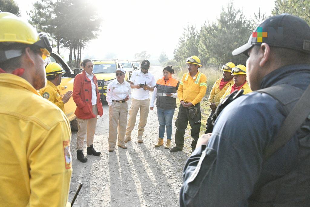 Concluyen trabajos por este día en incendios de Perote, Ixhuacán de los Reyes y Ayahualulco