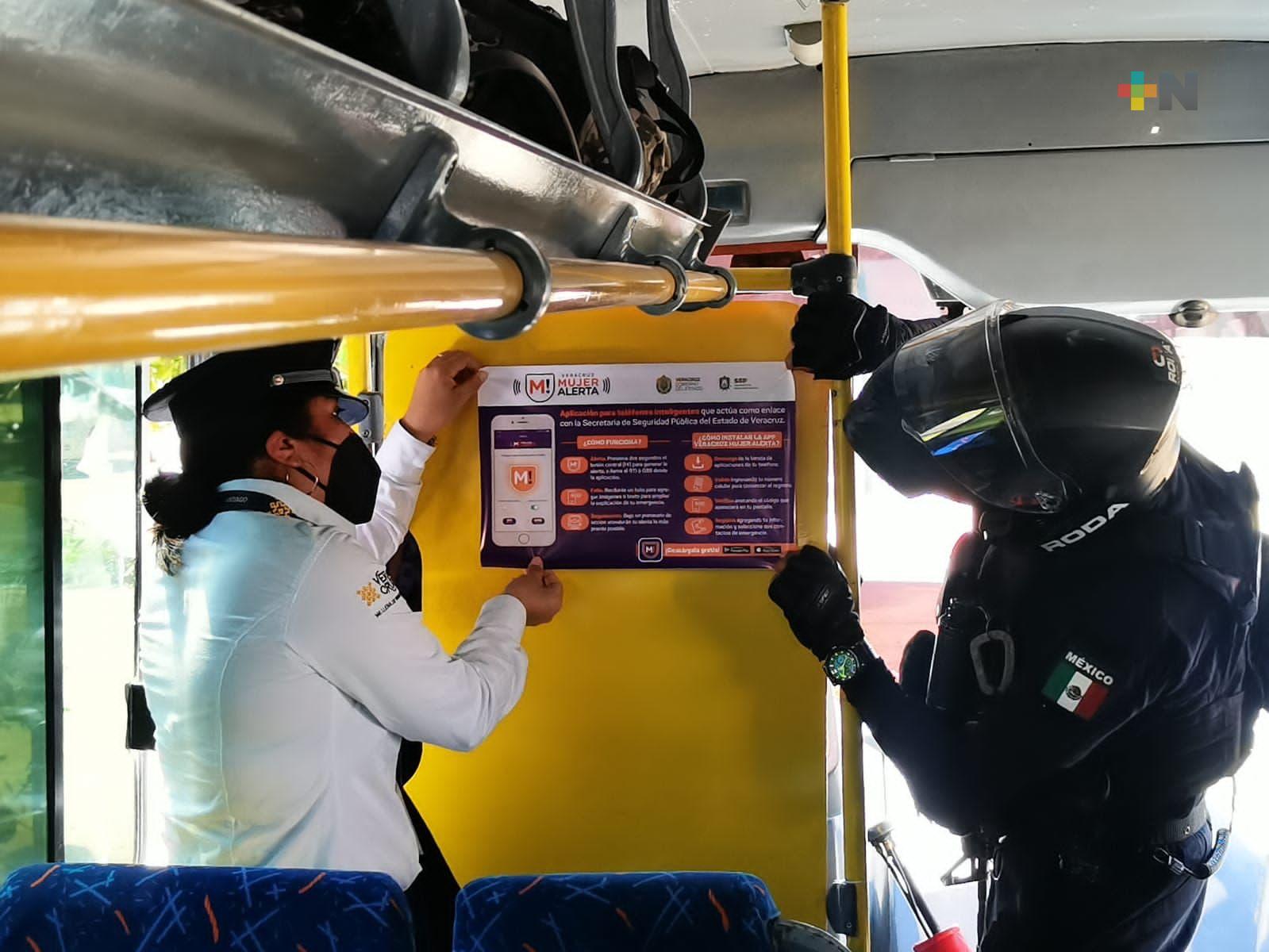 Fomenta Transporte Público aplicación “Veracruz Mujer alerta” en zona sur de Veracruz