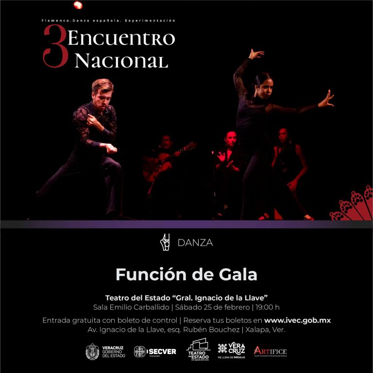 Invitan IVEC y Artífice a las funciones del 3er Encuentro Nacional de Danza Flamenca
