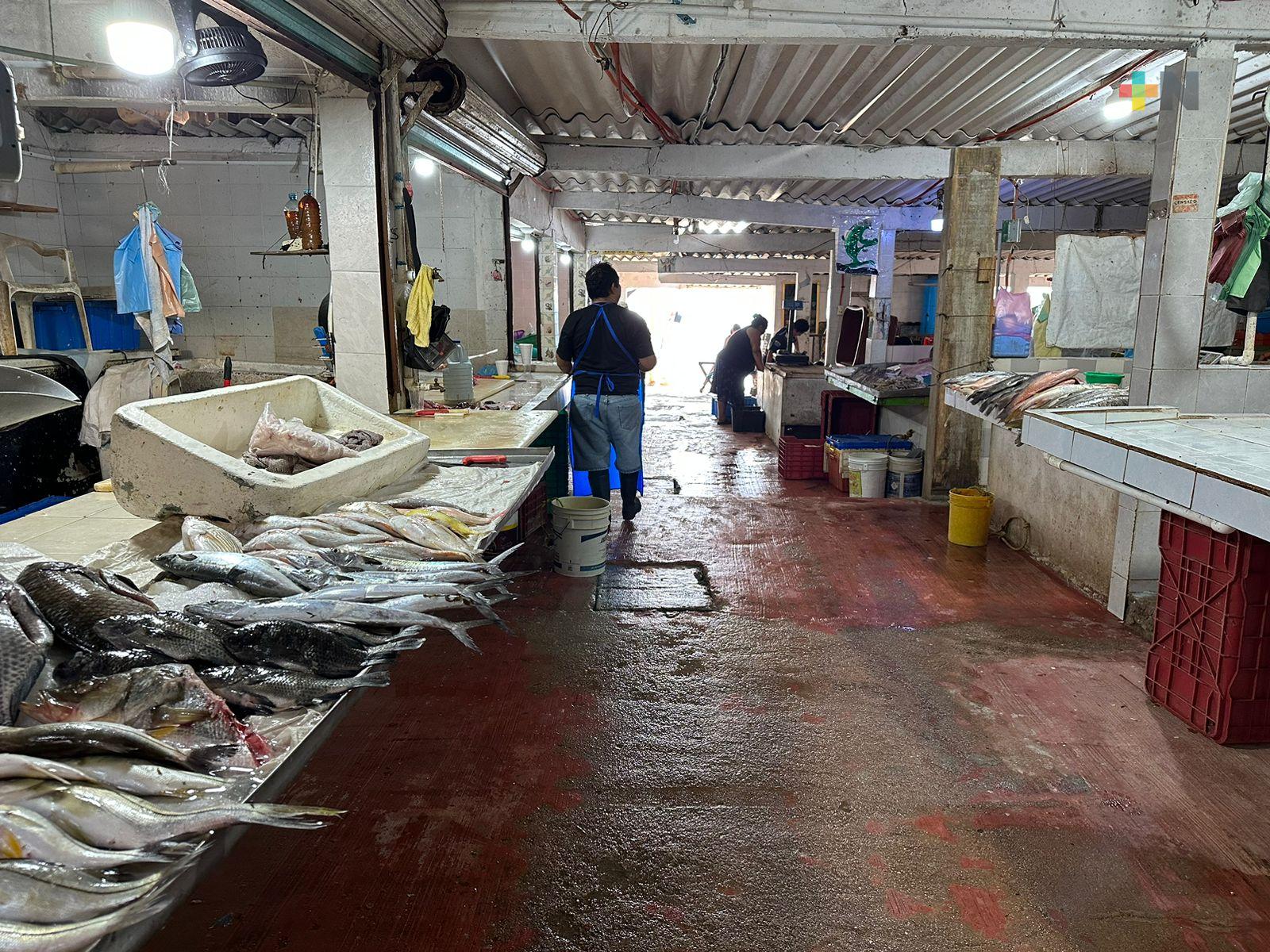 Aumenta un 40% ventas de mariscos en mercado de Coatzacoalcos