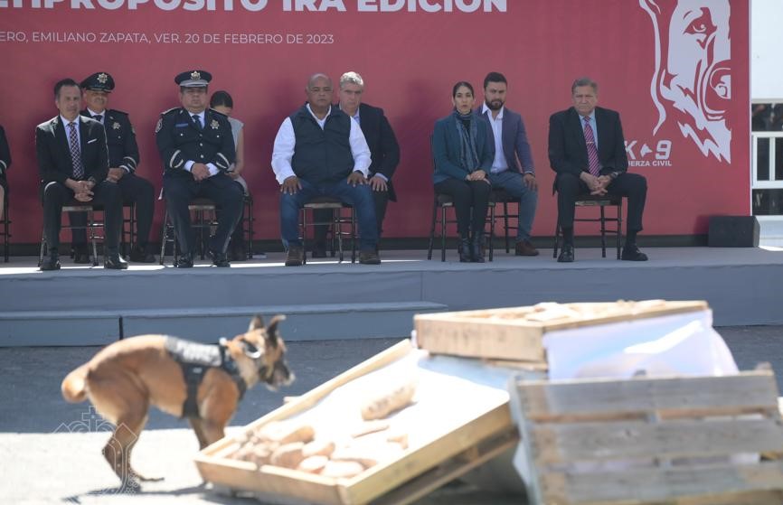 Encabezó gobernador Cuitláhuac García  inauguración del Diplomado Táctico K-9: Perros Multipropósito