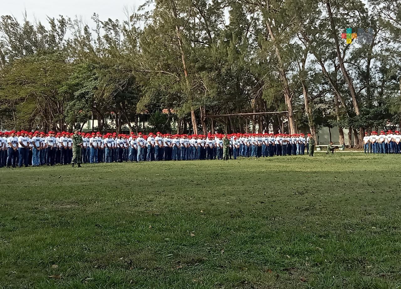 Inician 400 jóvenes Servicio Nacional Militar en municipio de Veracruz