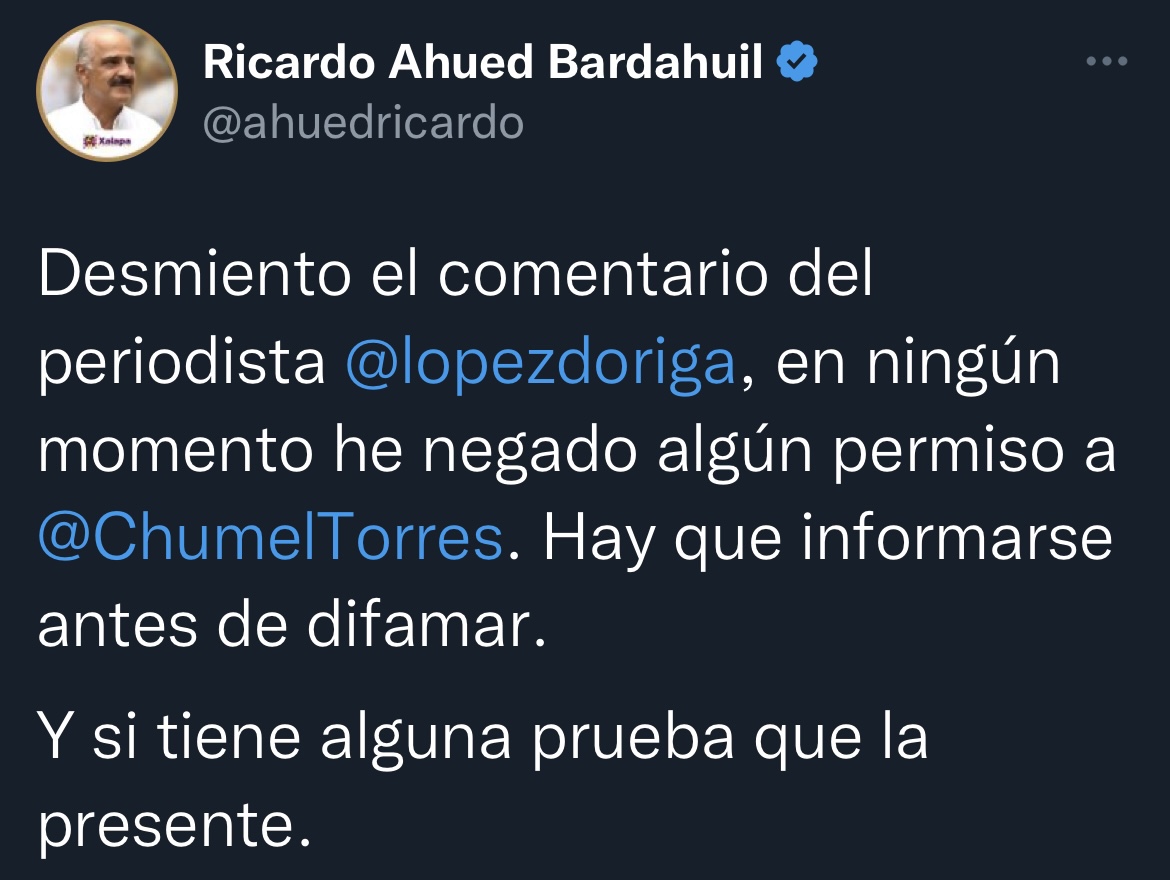 Ricardo Ahued aclara “polémica” con Chumel Torres, en redes sociales