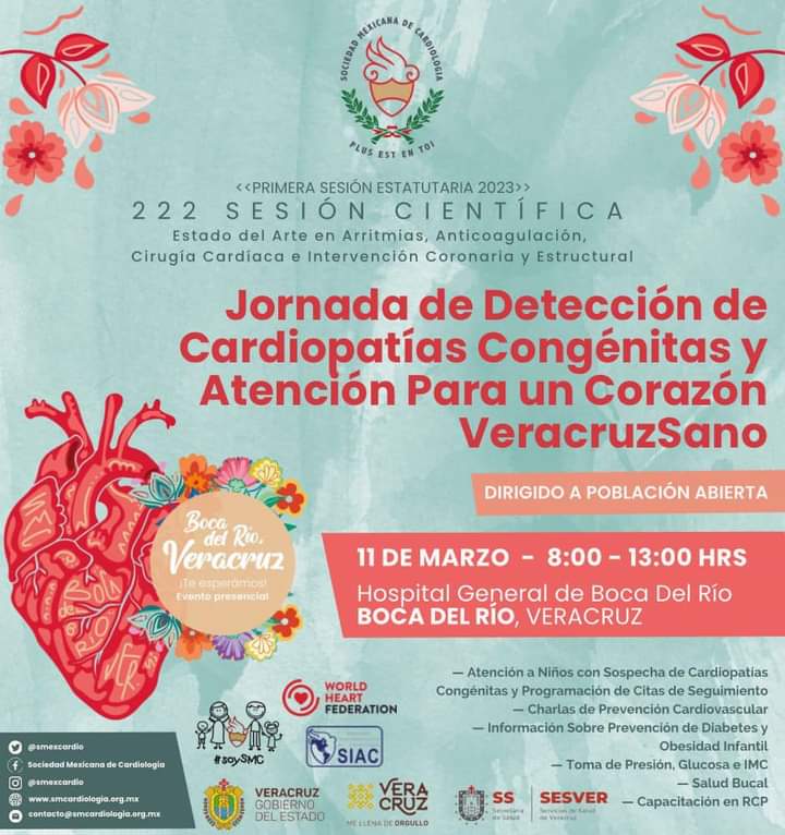 Invitan a jornada de detección de cardiopatías en Hospital General de Boca del Río