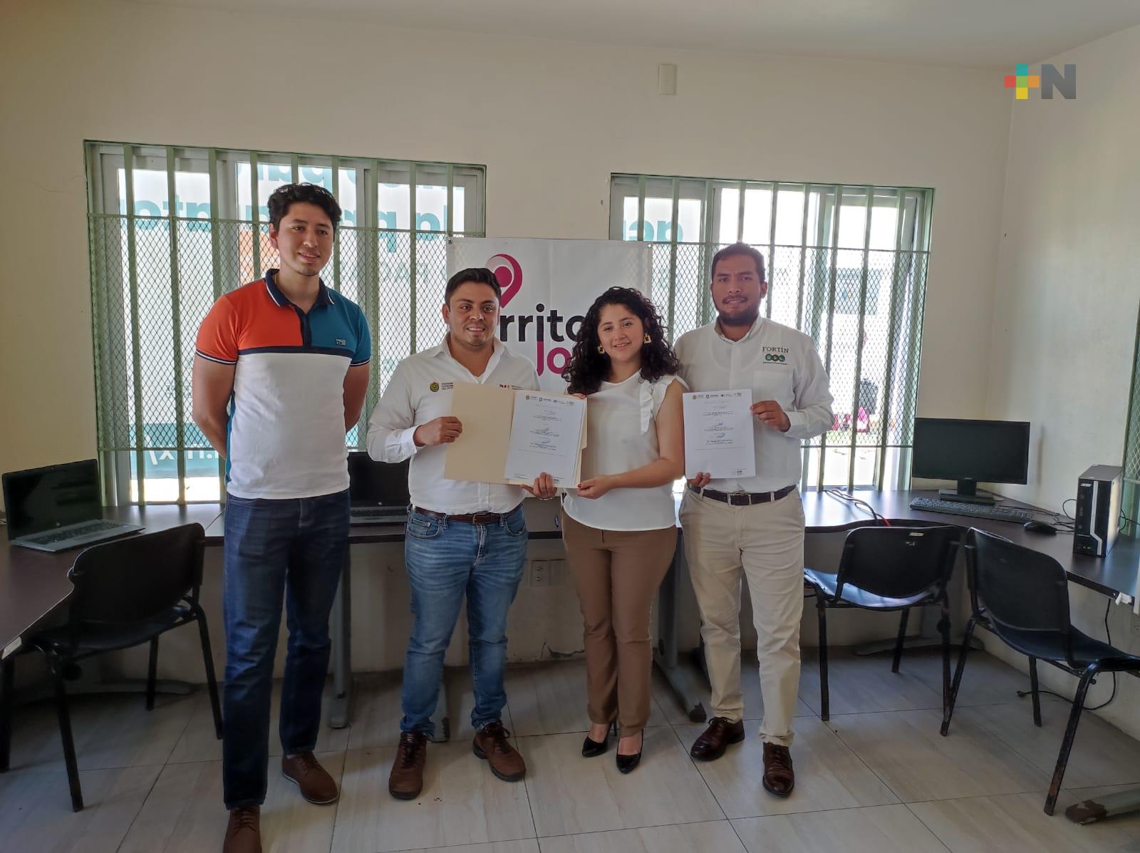 Firma convenio ayuntamiento Fortín con Instituto Veracruzano de la Juventud