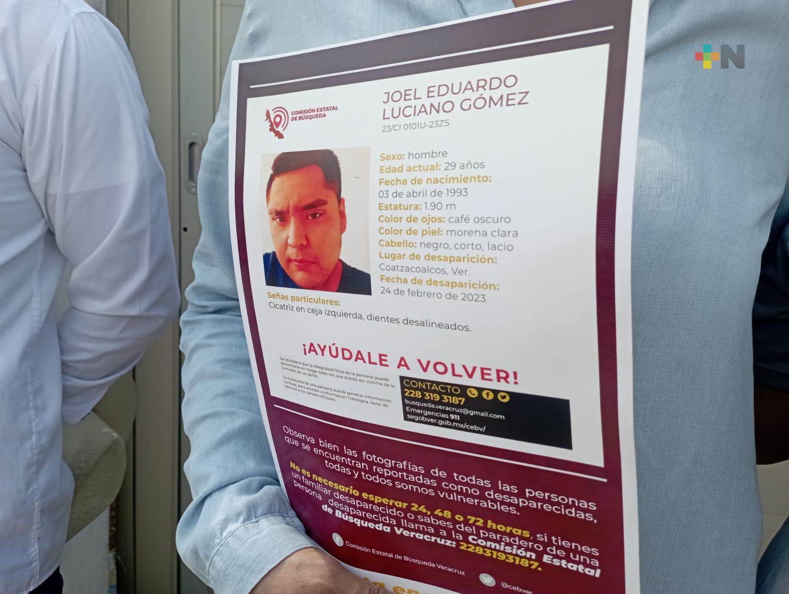 Realizan búsqueda inmediata en vida de Joel Eduardo Luciano en Coatzacoalcos