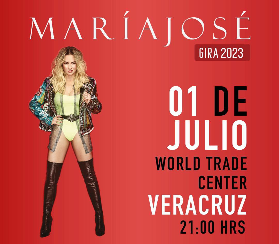 Ofrecerá María José concierto en WTC de Veracruz