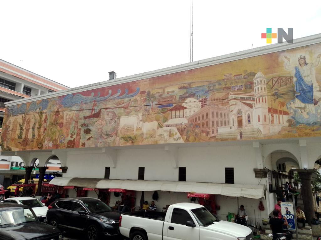 Exalcalde de Tuxpan pide dar mantenimiento a mural “Los Orígenes de Tuxpan”