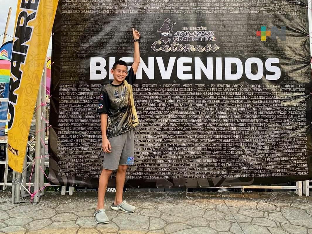 Iker Cansino por el Campeonato Nacional de Aguas Abiertas de Cancún