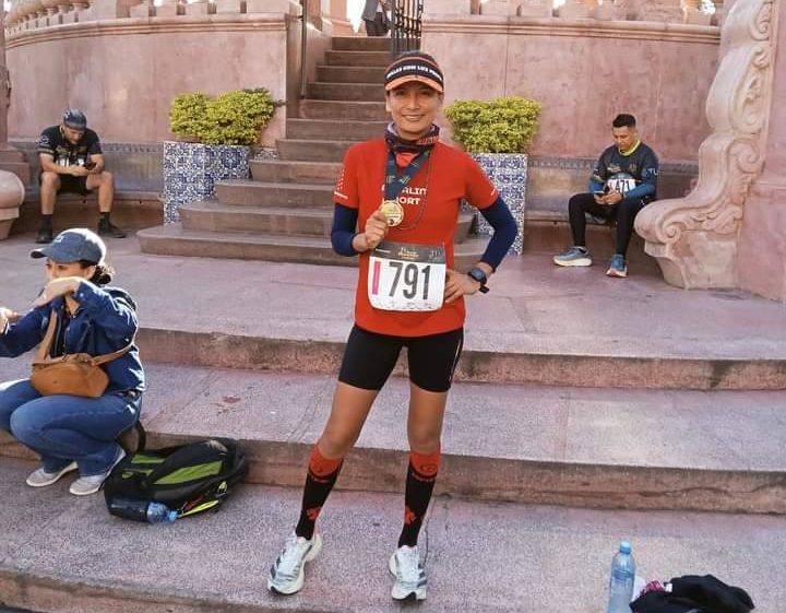 Alina Gutiérrez en las últimas semanas de entrenamiento rumbo al Maratón de Boston