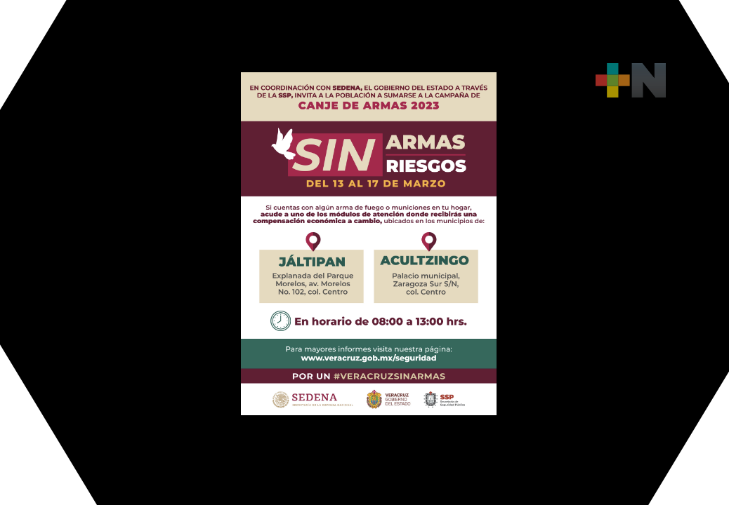Continúa campaña «Sin Armas, Sin Riesgos» en Jaltipán y Acultzingo