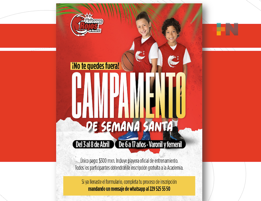 Halcones Rojos tendrá campamento de Semana Santa, para niños y niñas