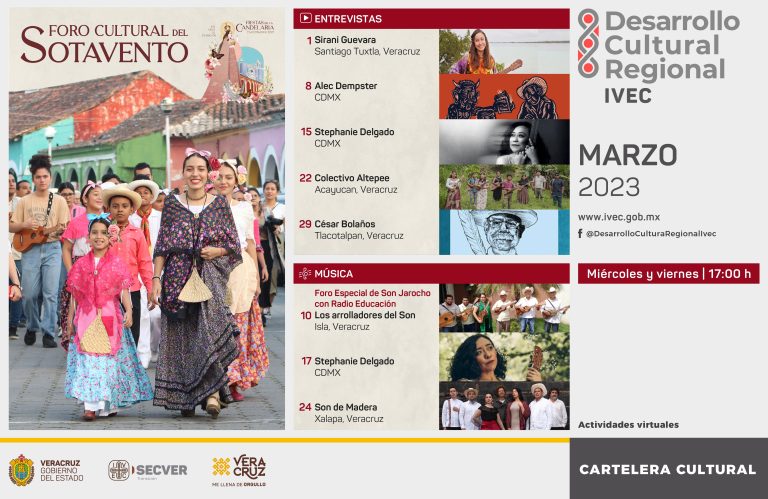 Invita IVEC a disfrutar de la música y producción editorial del Sotavento durante  marzo