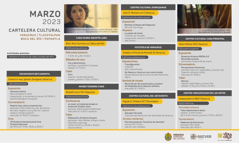 Presenta IVEC su cartelera de actividades durante el mes de marzo