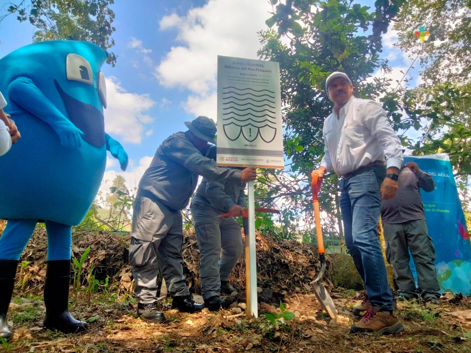 Conagua celebró el Día Mundial del Agua realizando acciones para proteger el río Pixquiac