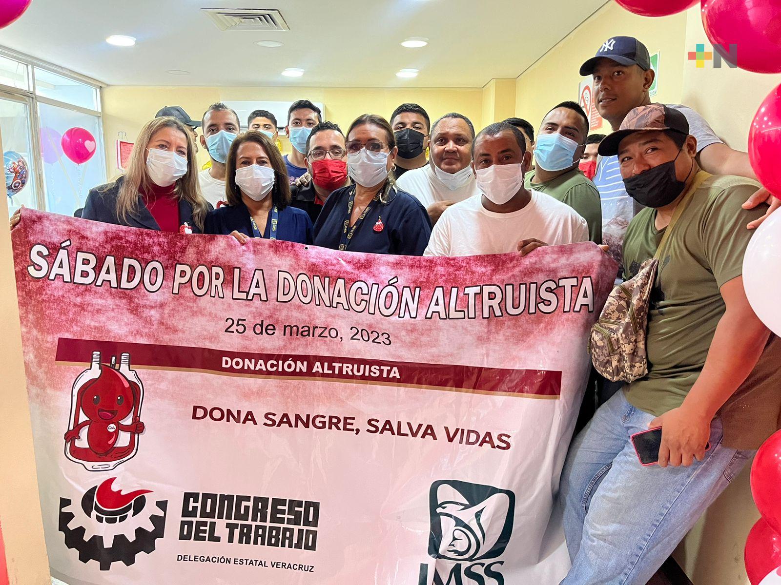 UMAE HE #14 del IMSS Veracruz Norte realiza campaña de donación de sangre
