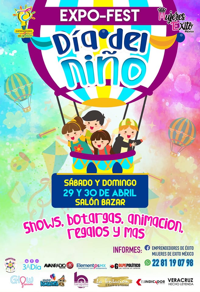 Invitan a “Expo-Fest de Día del Niño” en el salón Bazar, 29 y 30 de abril
