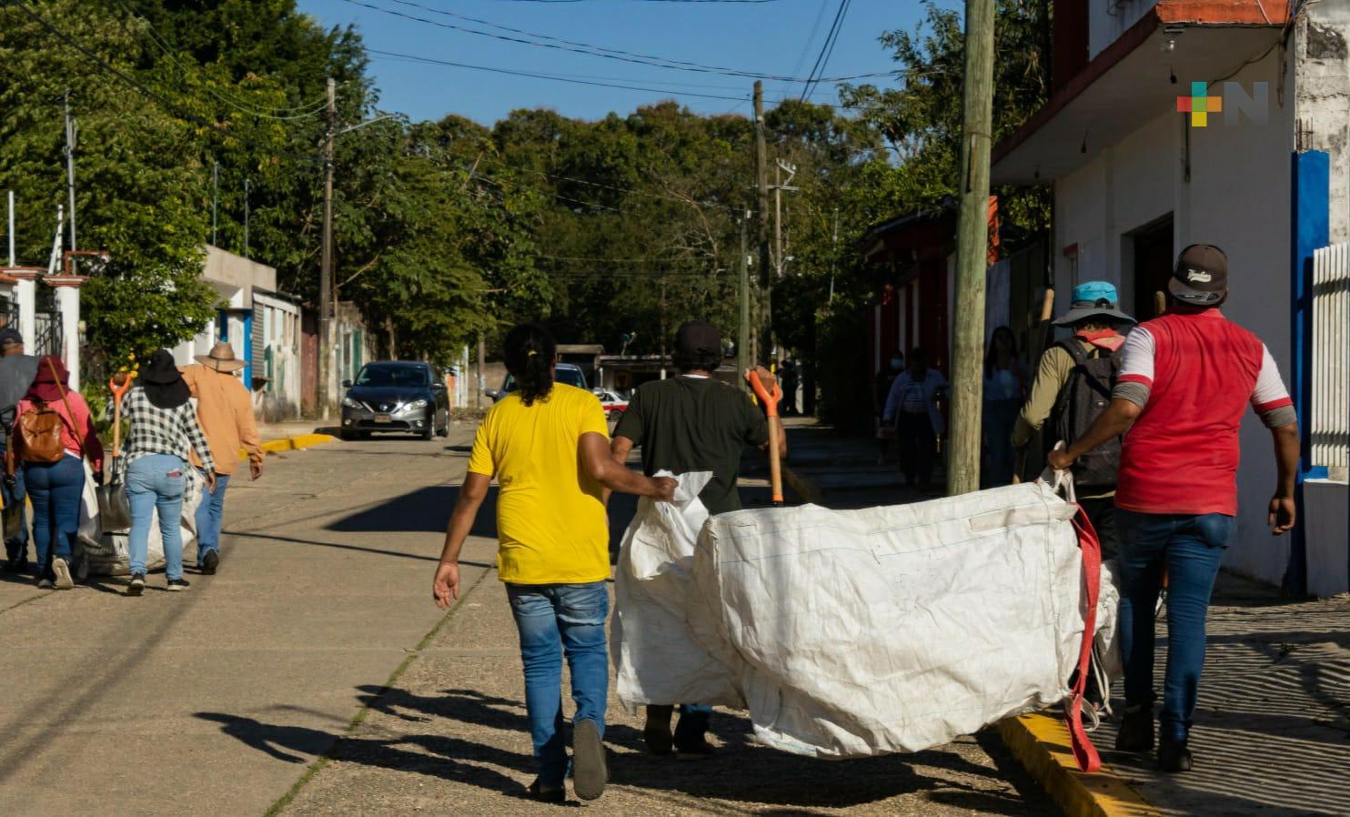 Alcaldía de Minatitlán realiza limpieza y poda para tener calles más seguras