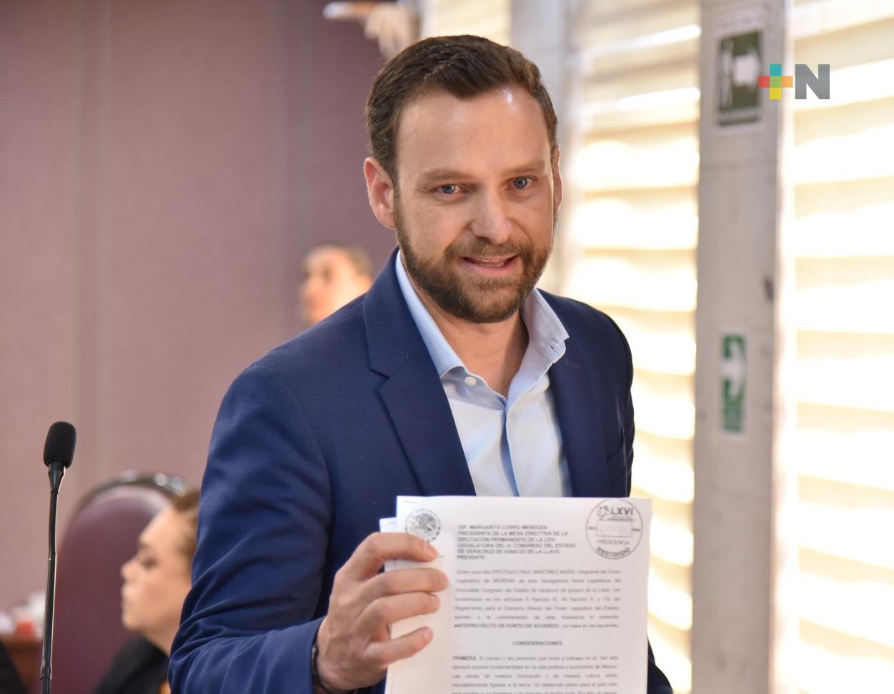 Solicita diputado creación de oficinas regionales del Registro Agrario Nacional