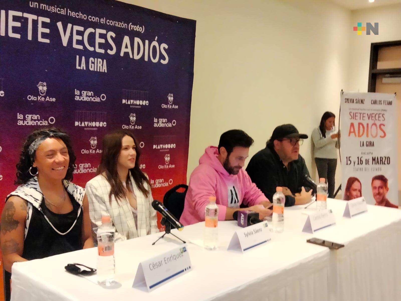 Obra de teatro musical «Siete veces adiós» se presentará dos días en Xalapa