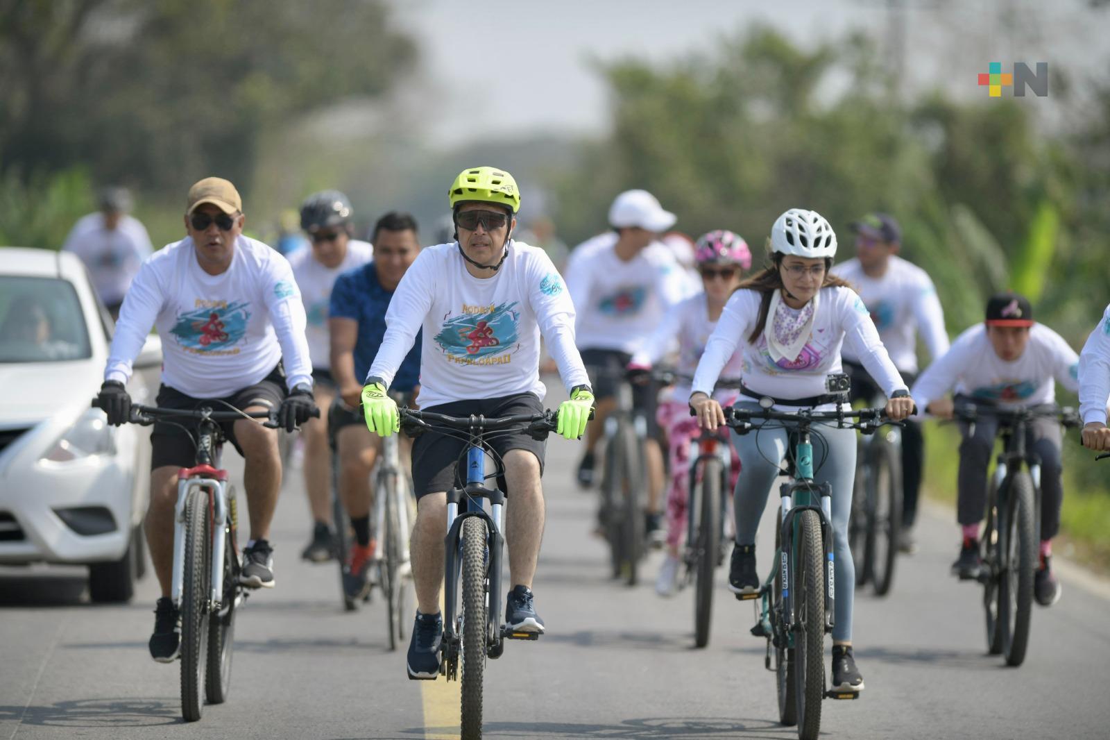 Exitosa primera ruta ciclista en el Papaloapan