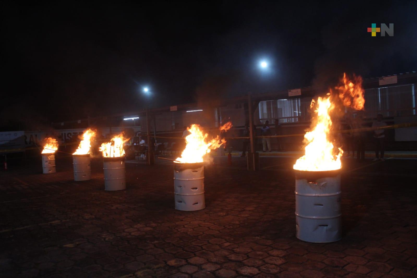 FGR incinera más de 150 kilos de droga incautada en Veracruz