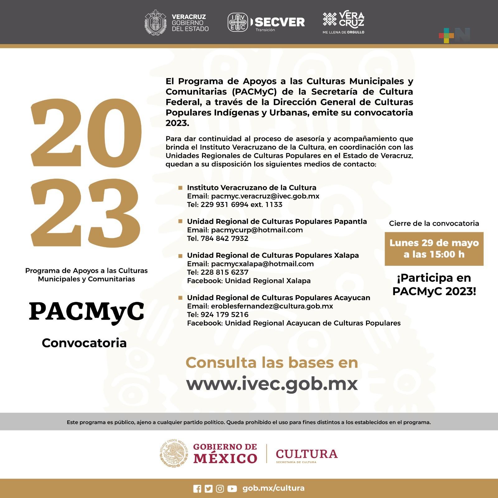 ¿Tienes un proyecto cultural comunitario? Lanza IVEC convocatoria de financiamiento