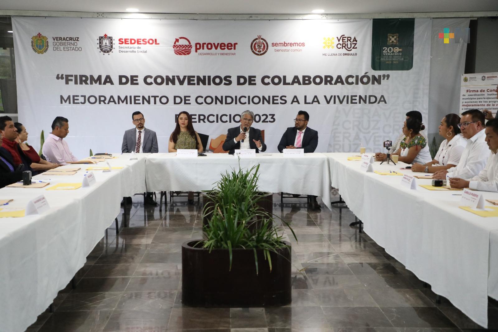 Firmó Sedesol convenio con 100 municipios para mejorar vivienda de población vulnerable