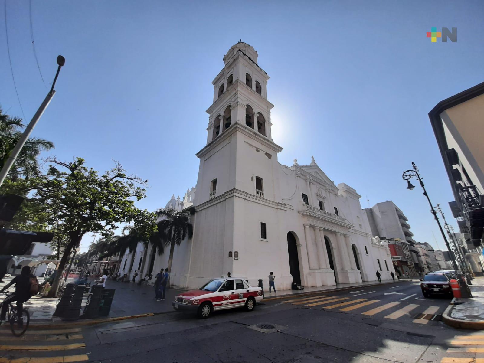 Catedral del municipio de Veracruz lista para recibir feligreses