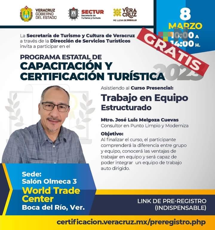 Invita Sectur a prestadores de servicios al curso «Trabajo en equipo estructurado»